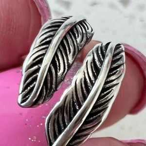 Enbracing Feather Hallmark 925 Adjustable Ring